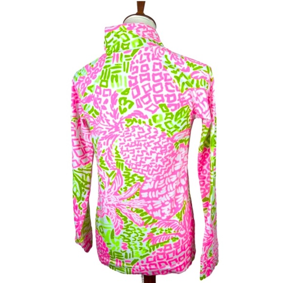Lilly Pulitzer Home Slice Pink Green Captain Popover French Terry Top Size XS - Picture 3 of 8